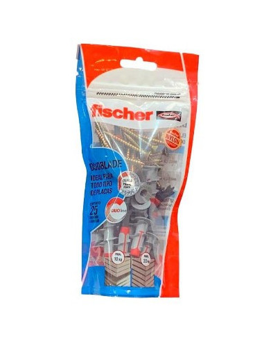 Doypack Taco Duoblade + Tornillo Drywall 4.5x40 - 25 unid. - Fischer