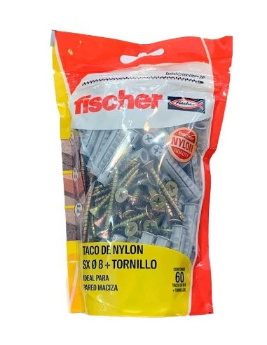 Doypack Tacos SX8 + Tornillos 5x45 - 60 unid. - Fischer