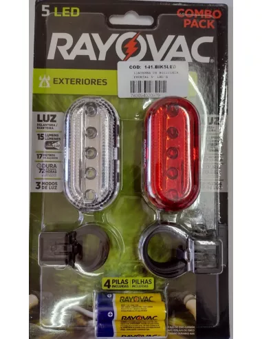 Linterna De Bicicleta Frontal 5- LED'S - Rayovac